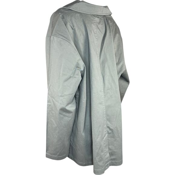 Joan Rivers Signature Twill Chore Jacket with Buttons Dusty Olive 1X NWOT - Picture 4 of 13